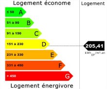 Etiquette énergie maison écologique à vendre