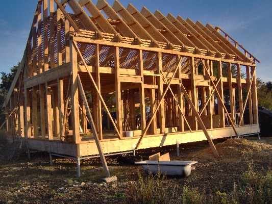 Maison paille bois et terre en auto construction à vendre en côtes ... Constructeur maison ossature bois nord 59