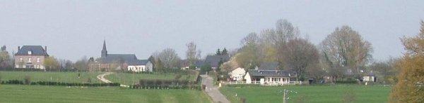 Vue panoramique village Normandie