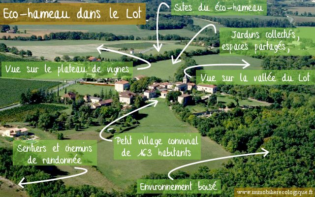 Eco-hameau Lot 46 Lacapelle-Cabanac Habitat groupé Midi-Pyrénées Cahors Villeneuve-sur-Lot Puy-l'Evêque