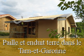 Chantier participatif dans le Tarn-et-Garonne 82 Midi-Pyrénées paille et enduit terre