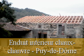 Chantier participatif Puy-de-Dôme 63 Auvergne Clermont-Ferrand enduit intérieur chaux-chanvre